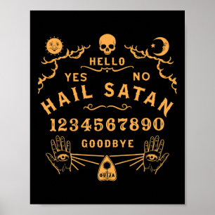 Hail Satanオカルトホラー無神論者ウィッカ信者Satanic Ou ポスター