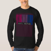Hail Satan Bisexual Pride Flag Barcode Satanist Eq Tシャツ (正面)
