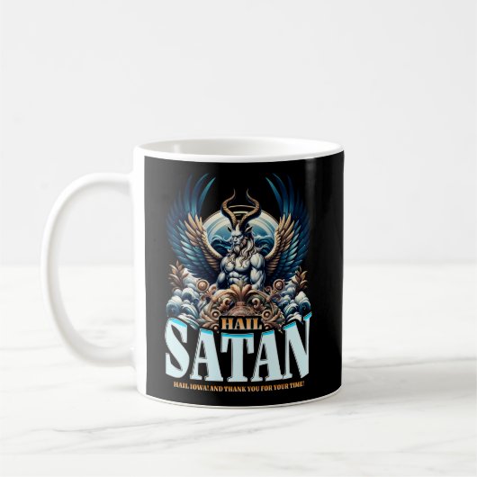 Hail Satan Hail IowaとThank You Time コーヒーマグカップ (左)