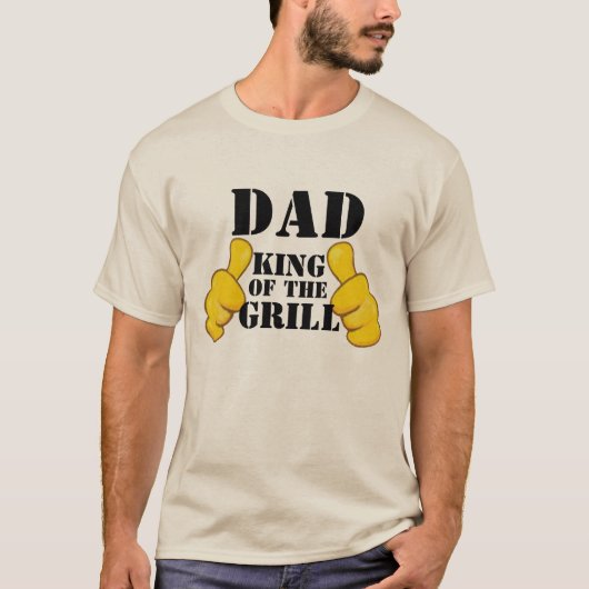 Hail To The Grill King BBQ恋人パパT Tシャツ (正面)