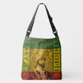 Haile Selassieのトートの十字の遺体袋 クロスボディバッグ (正面)