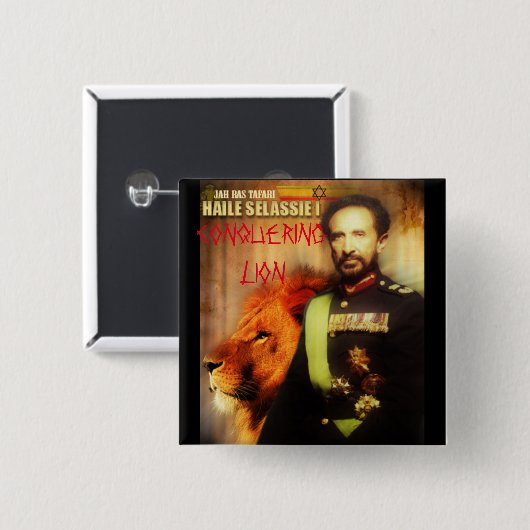 HAILE SELASSIE 缶バッジ (正面&裏面)