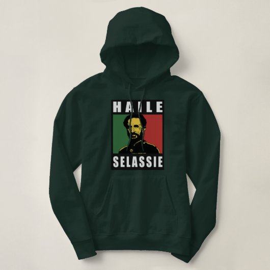 Haile Selassie Emperor - Reggae - Hoodie パーカ (デザイン正面)