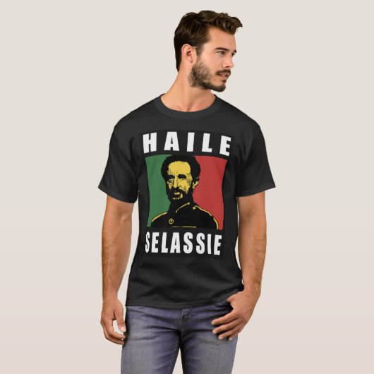 Haile Selassie Emperor - Reggae - Shirt Tシャツ (正面フル)