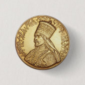 Haile Selassie Empire of Ethiopia Rastafari Button 缶バッジ (正面)
