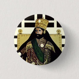 Haile Selassie Empire of Ethiopia Rastafari Button 缶バッジ