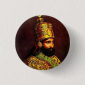 Haile Selassie Empire of Ethiopia Rastafari Button 缶バッジ (正面)