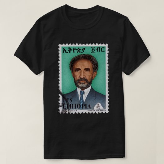 Haile Selassie Empire of Ethiopia Rastafari Shirt Tシャツ (デザイン正面)