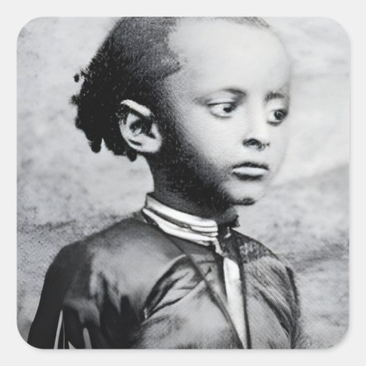 Haile Selassie Ethiopia Rasta Jah Rastafari Reggae スクエアシール (正面)