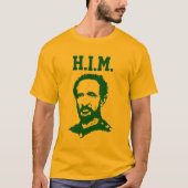 Haile Selassie - H.I.M. King - Reggae Rasta Shirt Tシャツ (正面)