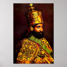 Haile Selassie HIM Jah Rastafari Kunstdruck ポスター