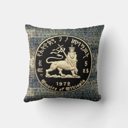 Haile Selassie - HIM - Jah Rastafari - Pillow クッション (裏面)