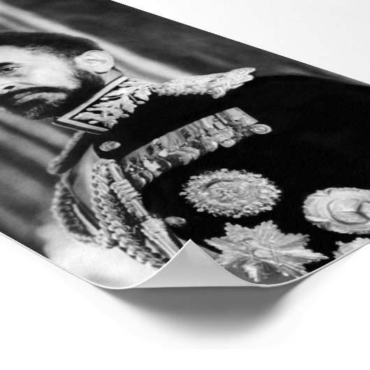 Haile Selassie HIM Jah Rastafari Rasta Reggae Root ポスター (角)