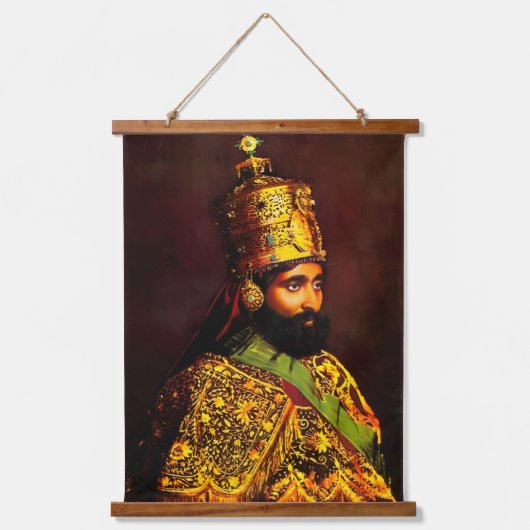 Haile Selassie HIM Jah Rastafari Wandteppich 吊り下げ型タペストリー (正面)