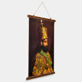 Haile Selassie HIM Jah Rastafari Wandteppich 吊り下げ型タペストリー (傾斜あり)