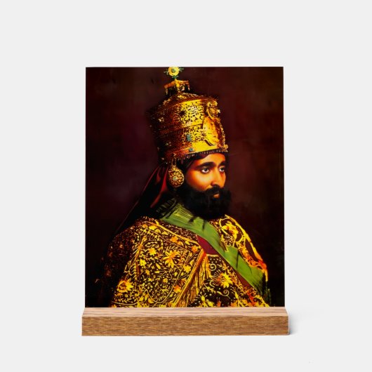 Haile Selassie - HIM - Rastafari - Postcard アクリルサイン (正面)