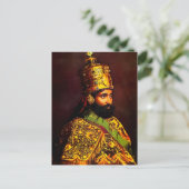 Haile Selassie - HIM - Rastafari - Postcard インビテーションポストカード (スタンド正面)