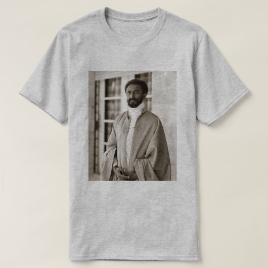 Haile Selassie - HIM - Rastafari - Rasta Shirt Tシャツ (デザイン正面)