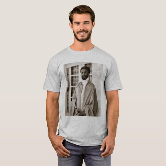 Haile Selassie - HIM - Rastafari - Rasta Shirt Tシャツ (正面フル)