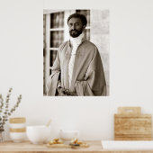 Haile Selassie - HIM - Rastafari - Wood Poster ポスター (キッチン)