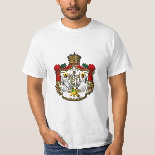 Haile Selassie Iの頂上-白いTシャツ Tシャツ (正面)