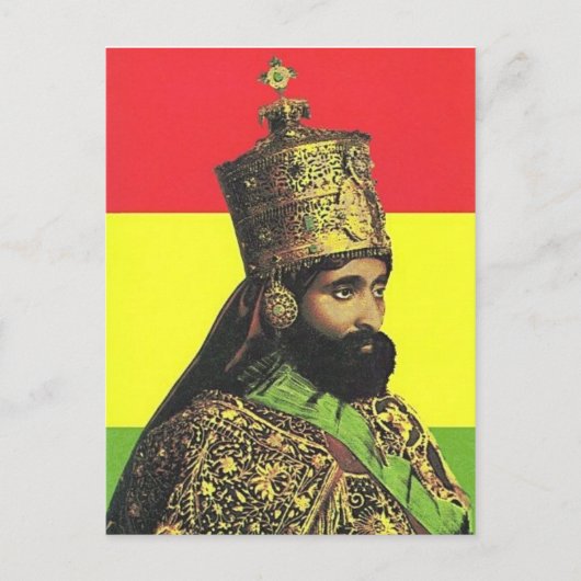 Haile Selassie I - HIM - Jah Rastafari – ポストカード (正面)