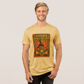 Haile Selassie I HIM Jah Rastafari Rasta Jah Bless トライブレンドＴシャツ (正面全面)