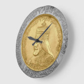 Haile Selassie I HIM Jah Rastafari Rasta Jah Bless ラージ壁時計 (傾斜)