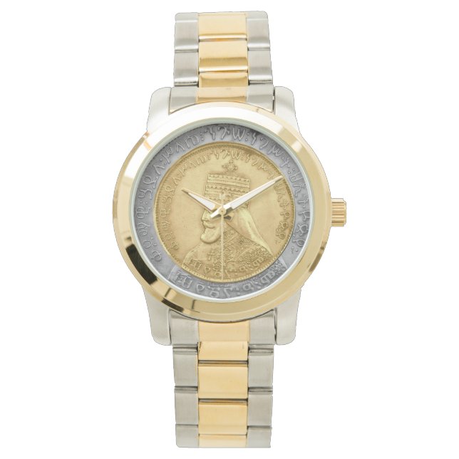 Haile Selassie I HIM Jah Rastafari Rasta Jah Bless 腕時計 (正面)