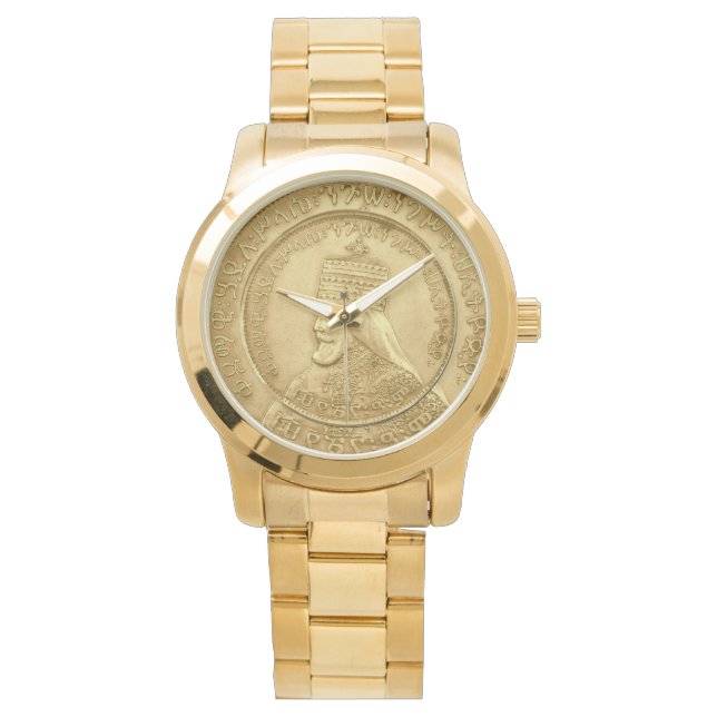 Haile Selassie I HIM Jah Rastafari Rasta Jah Bless 腕時計 (正面)