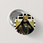 Haile Selassie I Jah Rastafari Reggae Rasta Button 缶バッジ (正面&裏面)