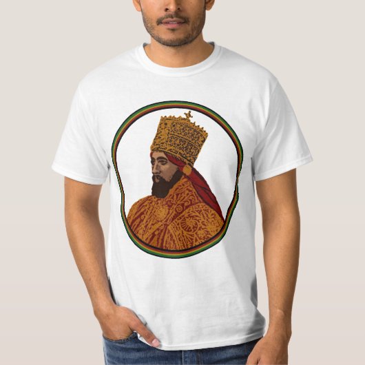 Haile Selassie I Rastafariの即位 Tシャツ (正面)