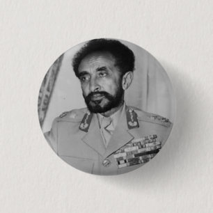 Haile Selassie - Jah - Messiah - Rastafariボタン 缶バッジ