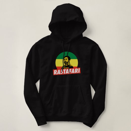 Haile Selassie Jah Rastafari Emperor Rasta Hoodie パーカ (デザイン正面)