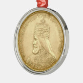 Haile Selassie Jah Rastafari Rasta Fotoskulptur メタルオーナメント (左)