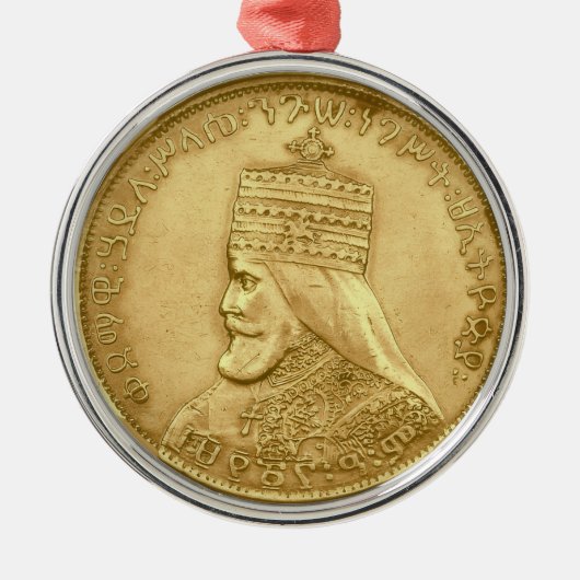 Haile Selassie Jah Rastafari Rasta Fotoskulptur メタルオーナメント (正面)