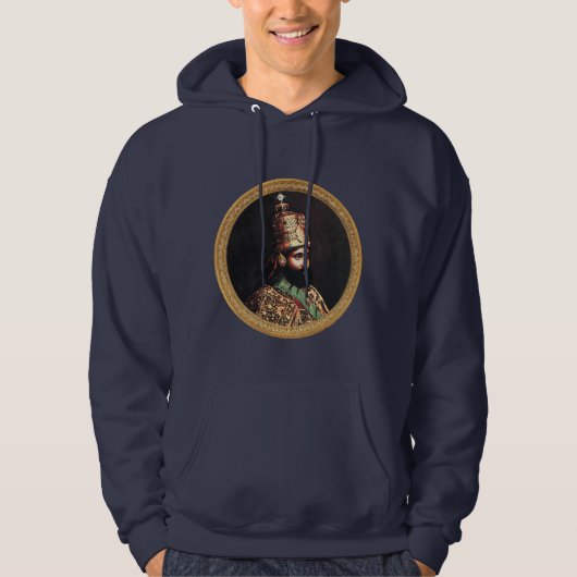 Haile Selassie - Jah Rastafari Rasta Reggae Hoodie パーカ (正面)