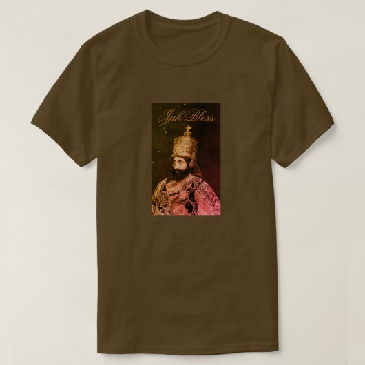 Haile Selassie Jah Rastafari Rasta Reggae INI Love Tシャツ (デザイン正面)