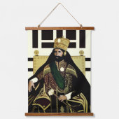 Haile Selassie Jah Rastafari Rasta Reggae Roots 吊り下げ型タペストリー (正面)