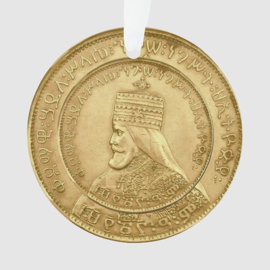 Haile Selassie Jah Rastafari Reggae Rasta Roots オーナメント (正面)