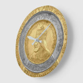 Haile Selassie Jah Rastafari Reggae Rasta Roots  ラージ壁時計 (傾斜)