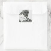 Haile Selassie - Jah Rastafari - Reggae Sticker スクエアシール (バッグ)