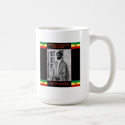Haile Selassie Judah、Jah Rastafariのライオン コーヒーマグカップ (右)
