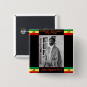 Haile Selassie Judah、Jah Rastafariのライオン 缶バッジ (正面&裏面)