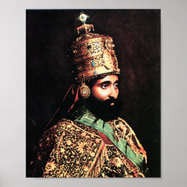 Haile Selassie Lion Rasta Solomon Jah Rastafari ポスター