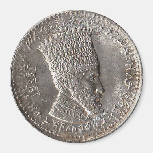 Haile Selassie Lord of Lords クラシック Round Magnet マグネット (正面)