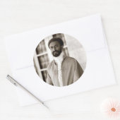 Haile Selassie - Messiah - Jah Rastafari Sticker ラウンドシール (封筒)
