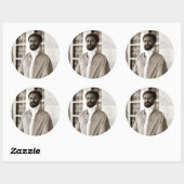 Haile Selassie - Messiah - Jah Rastafari Sticker ラウンドシール (シート)