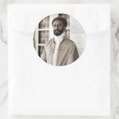 Haile Selassie - Messiah - Jah Rastafari Sticker ラウンドシール (バッグ)