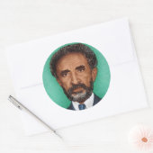 Haile Selassie - Messiah - Jah Rastafari Sticker ラウンドシール (封筒)